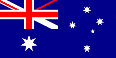 The national flag of Australia — a blue field with the Union Jack in the canton, the seven-pointed Commonwealth Star below it, and the five stars of the Southern Cross in the fly