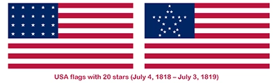 The 20-star flag of 1818